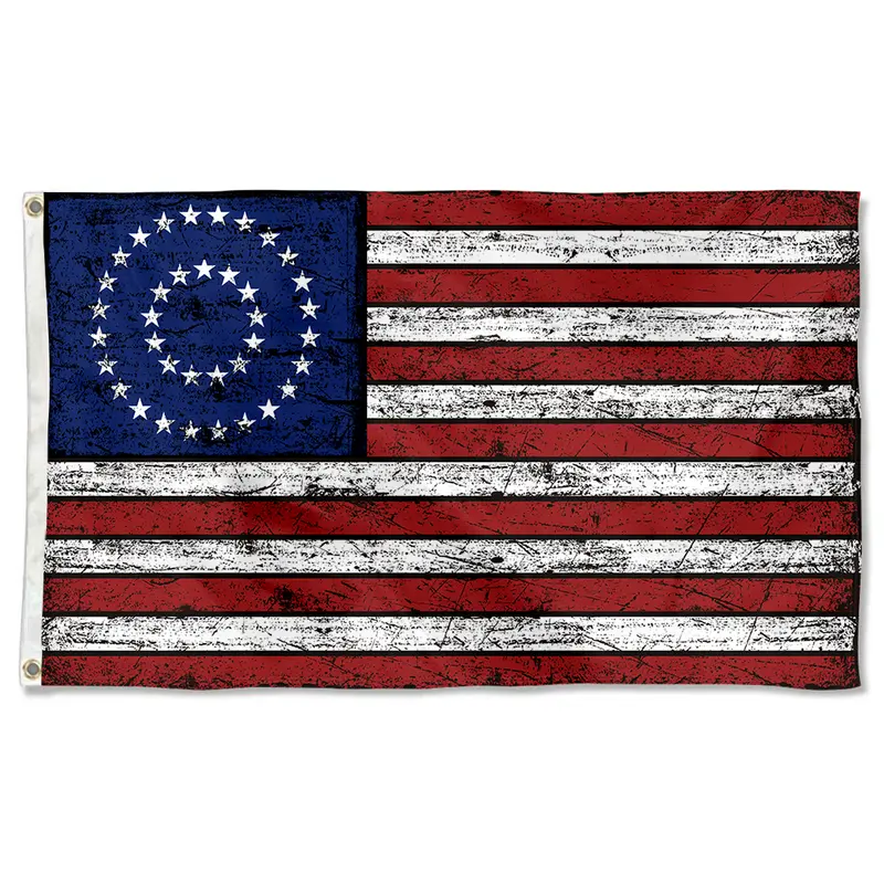 Fyon Vintage 37-Star Centennial Flag Banner – 1876 U.S. Anniversary Commemorative