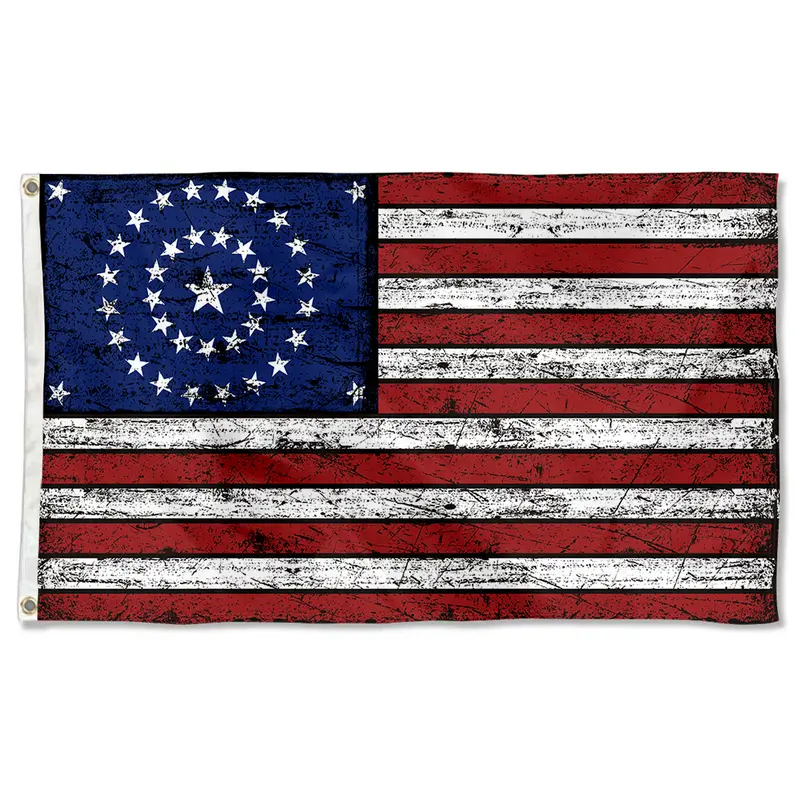 Fyon Vintage 38-Star United States Flag Banner – Pre-Statehood Historical Design