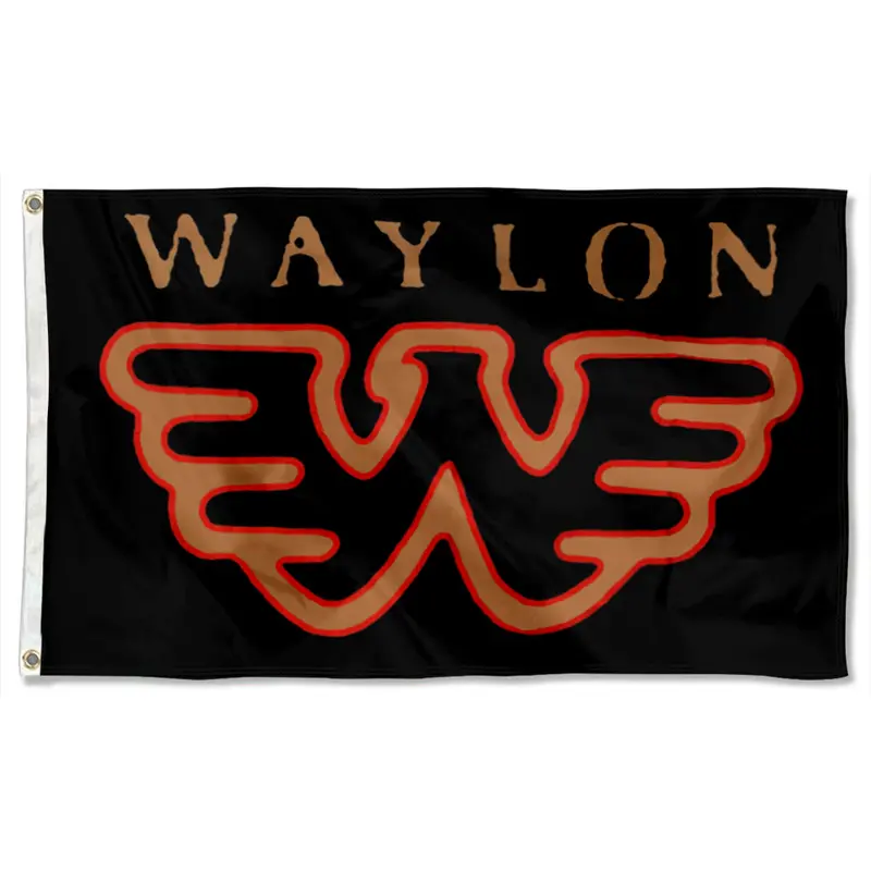 Fyon Waylon Jennings Flying W Flag – Country Music Legend Tribute Banner – Indoor/Outdoor
