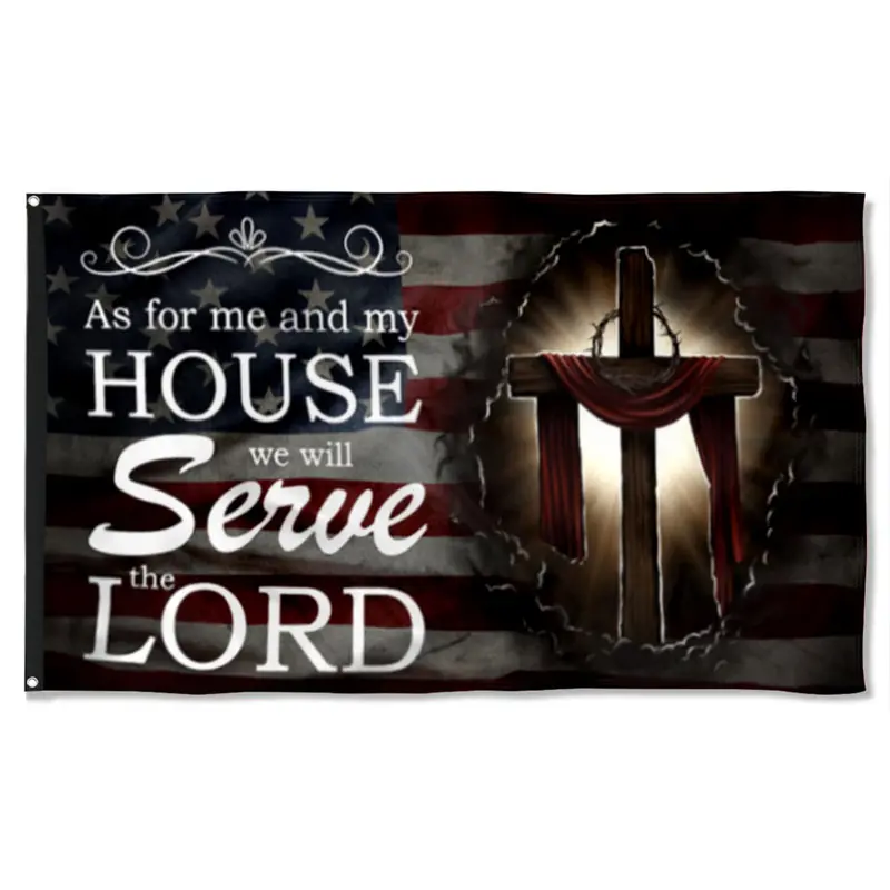 Fyon ‘We Will Serve the Lord’ Banner – Commitment-Focused Christian Flag