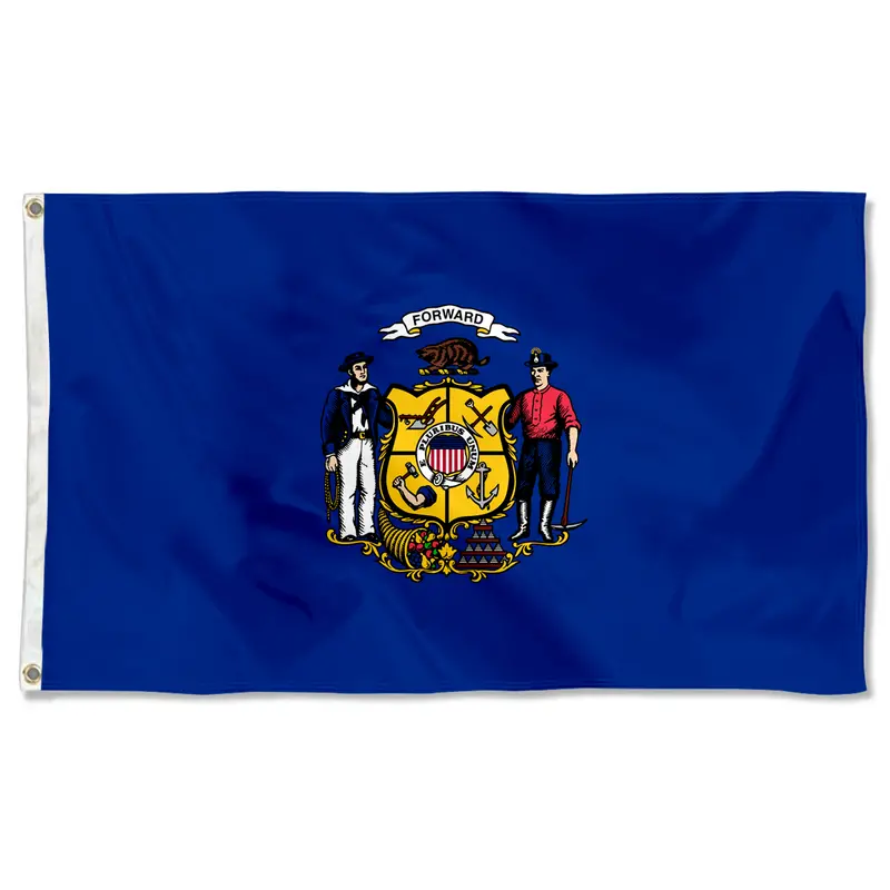 Fyon Wisconsin US State Flag Banner (1913–1981)