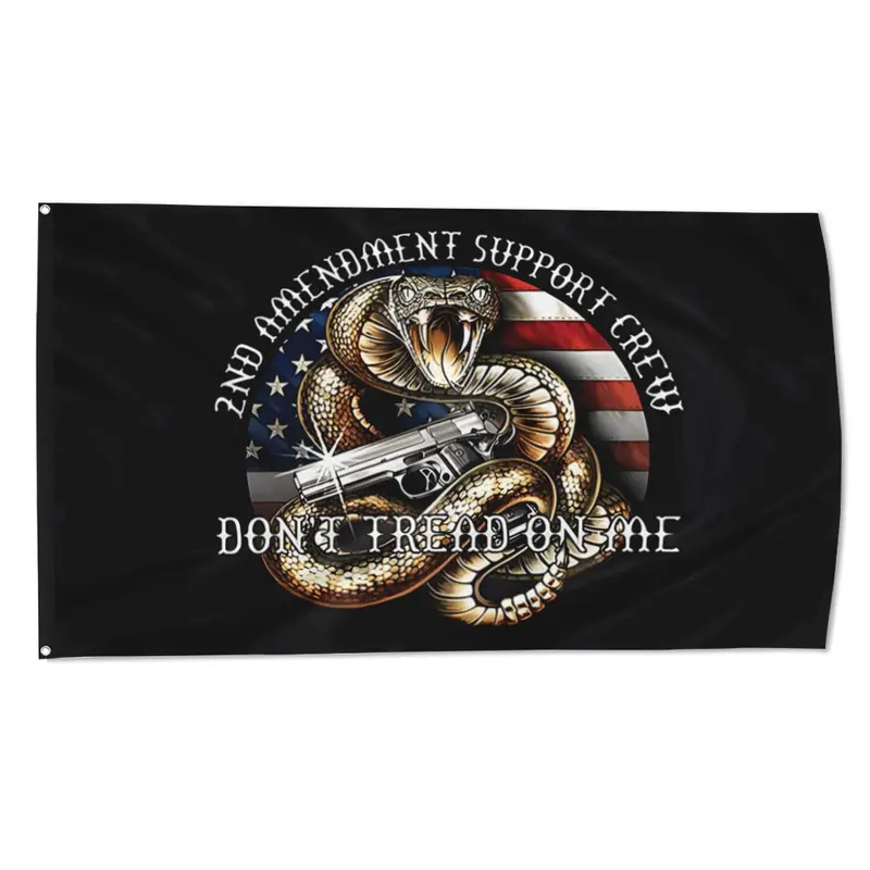 Gadsden Flag Banner – 2nd Amendment Patriotic Indoor/Outdoor Decor