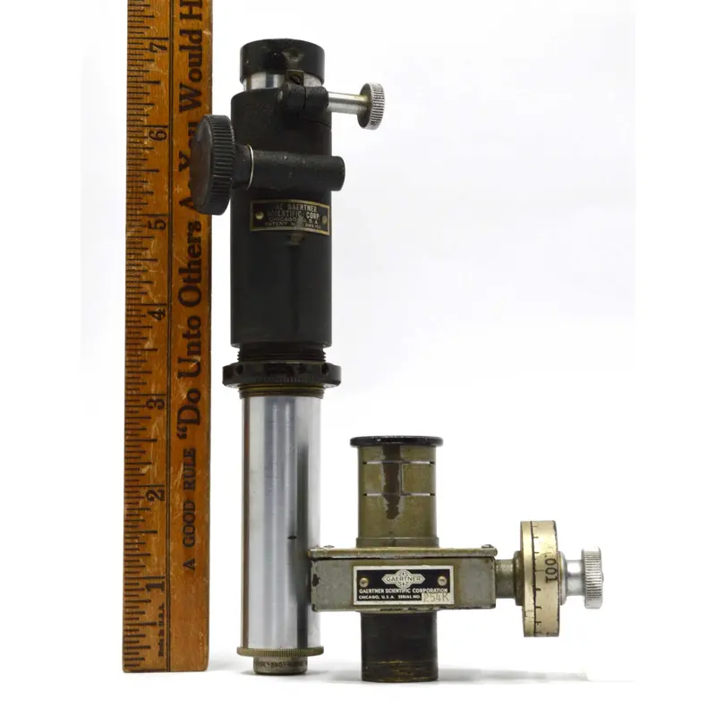 Gaertner Scientific Microscope Components – Two Vintage Monocular Parts (No. 254K, No Base)