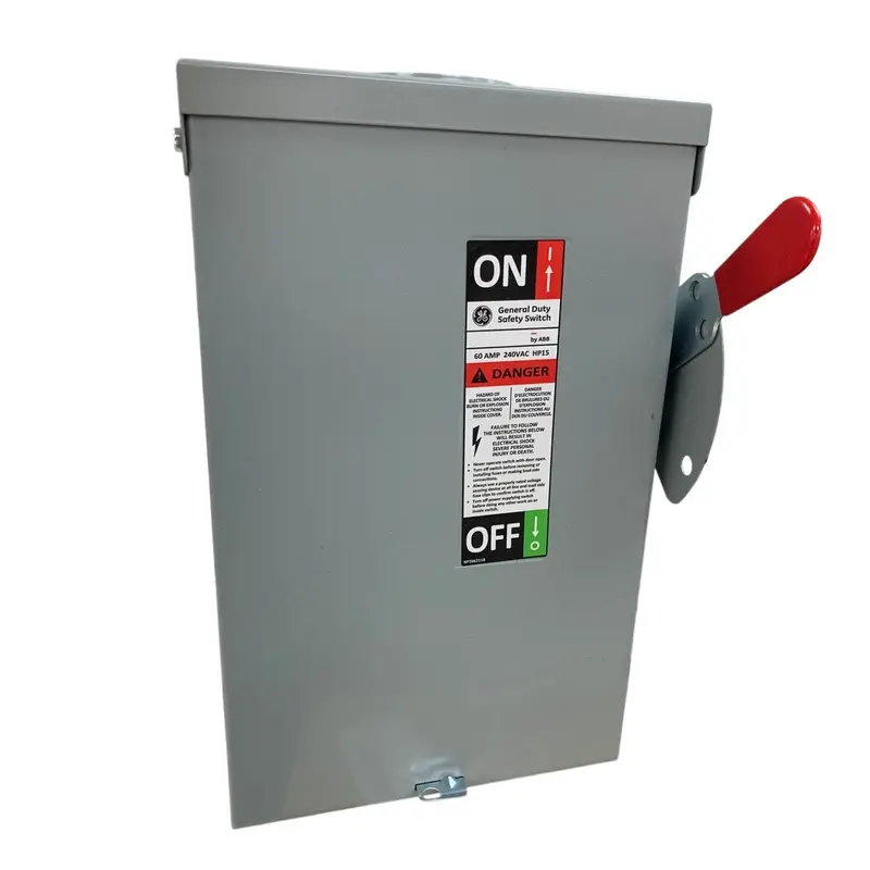 GE TGN3222R General Duty Safety Switch – 60A Fusible, 2-Pole, 240VAC / 250VDC Rated