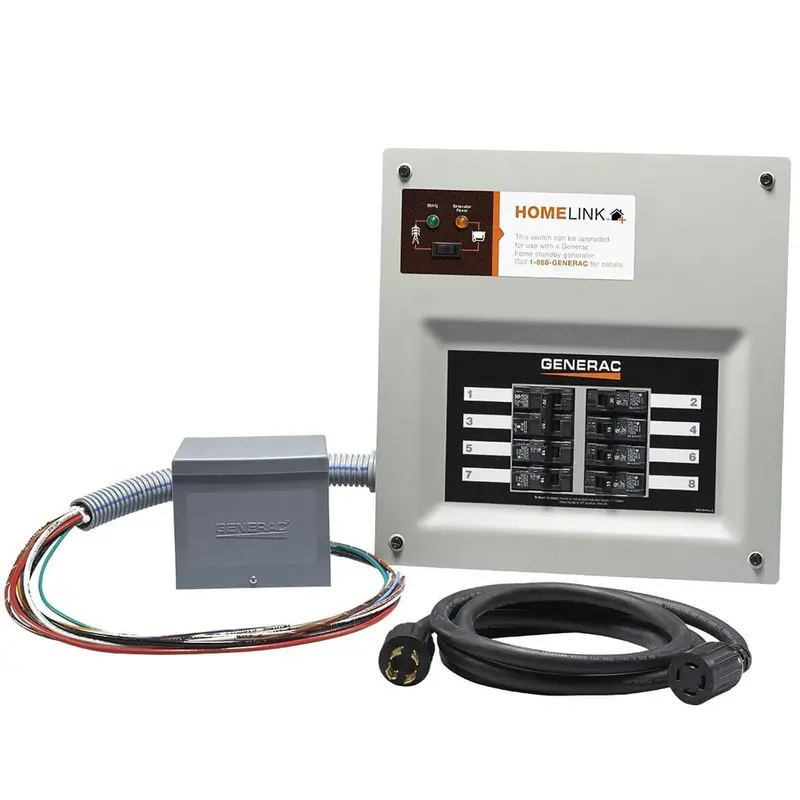 Generac HomeLink Indoor Manual Transfer Switch Kit – 30A, 6–8 Circuits – Model 6853