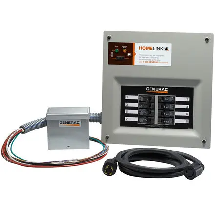 Generac HomeLink Indoor Manual Transfer Switch Kit – 30A, 6–8 Circuits – Model 6854