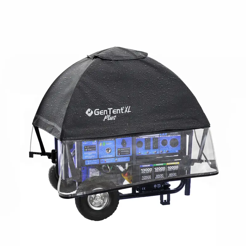 GenTent GTXPFUAPBK XL Plus-Duty Black Universal Generator Cover for Open-Frame Units