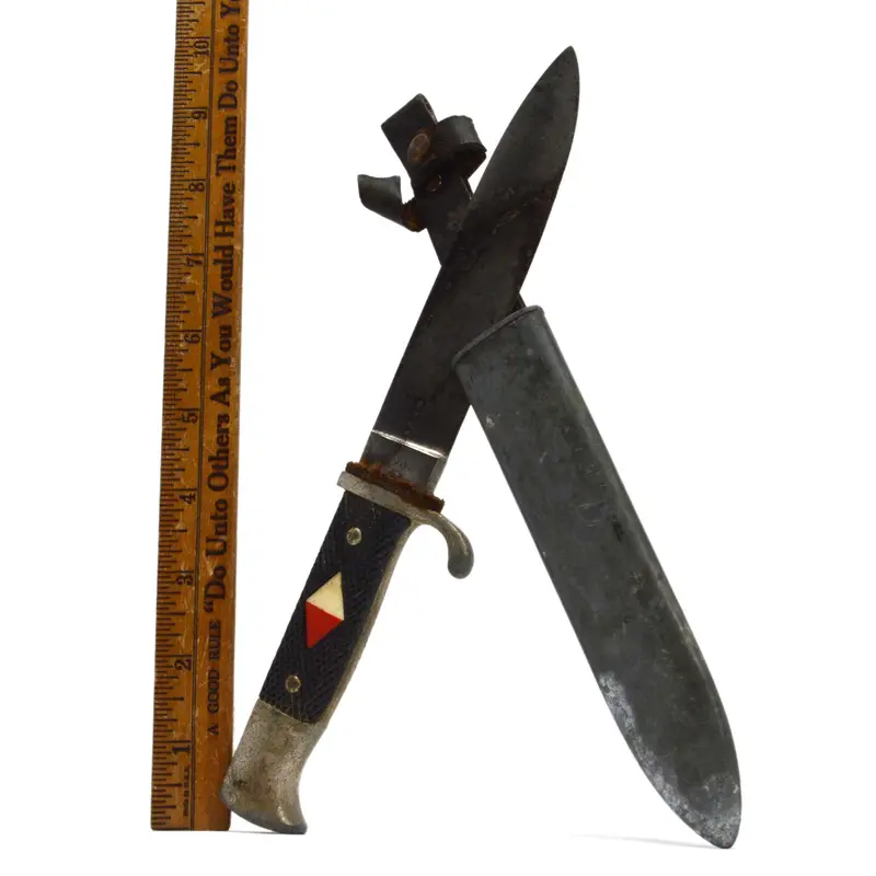 German Boy Scouts Knife No. 420 by G.C. Co. Solingen – Includes Original Leather Scabbard