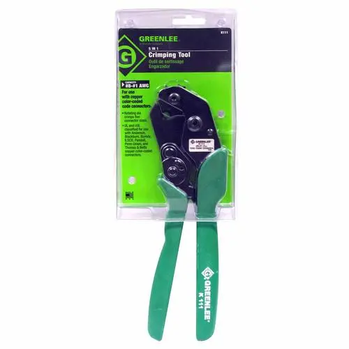 GREENLEE K111 Hydraulic Crimp Tool – Supports 8 AWG to 1 AWG Conductors