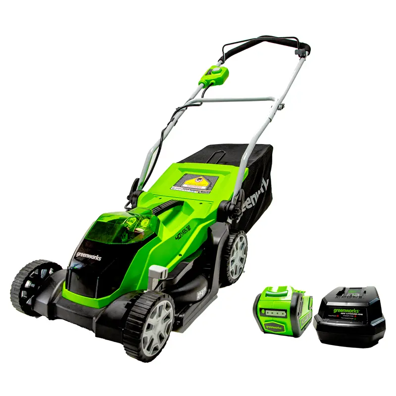 Greenworks 40V 14-Inch Cordless Push Lawn Mower with 4.0Ah Battery and Charger