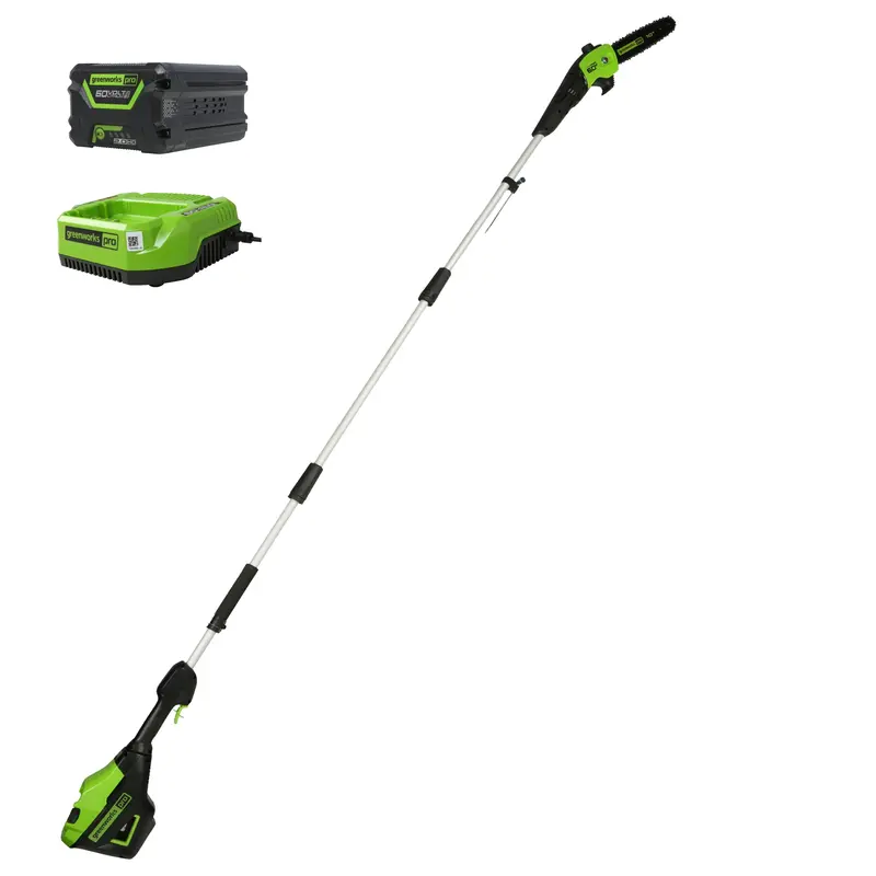 Greenworks 60V 10-Inch Brushless Cordless Pole Saw with 2.0Ah Battery and Charger