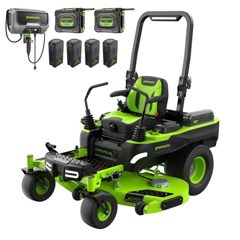 Greenworks 80V 60-Inch Maximus Z Zero-Turn Mower – Includes Dual 16Ah + Quad 8Ah Batteries and 1.5kW Charger
