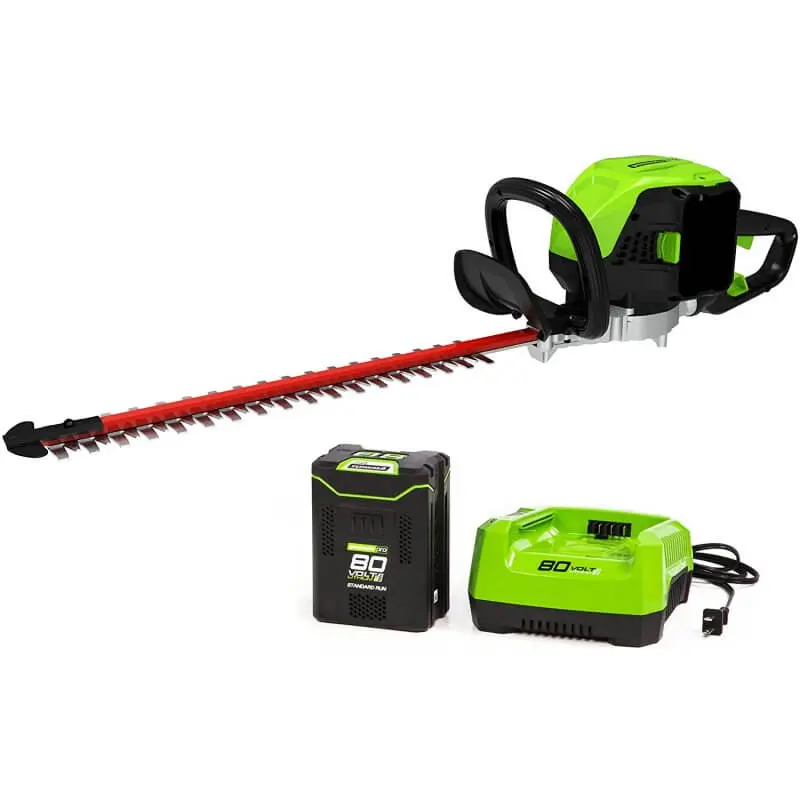 Greenworks GHT80321: 80V 26-Inch Brushless Cordless Hedge Trimmer with 2.0Ah Battery and Charger