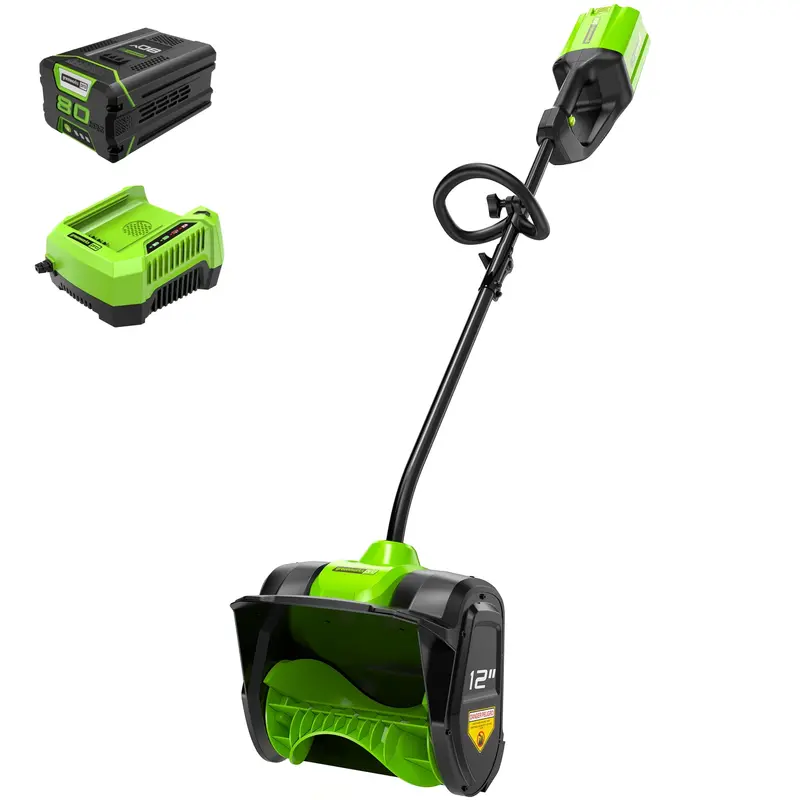 Greenworks PRO 80V 12-Inch Cordless Snow Shovel Kit with 2.0Ah Battery and Charger