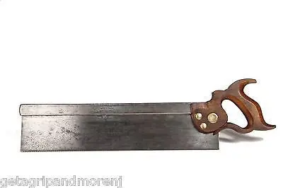 Hammacher Schlemmer Dovetail Backsaw – 15-Inch Vintage Hand Tool, Made in NYC