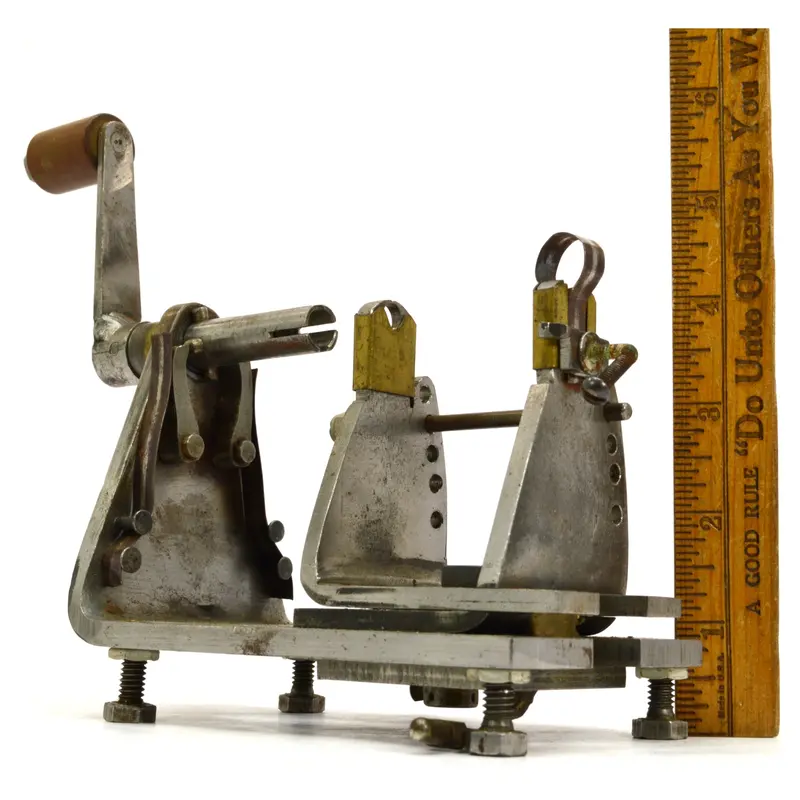 Handcrafted Vintage Watchmaker’s Mainspring Winder – Steel, Brass & Wood Construction