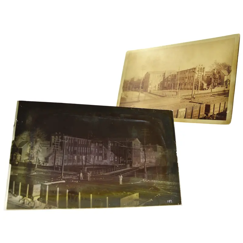 Historic Photograph & Glass Negative — 5×8″ Image of John Royle & Sons Building, c.1855