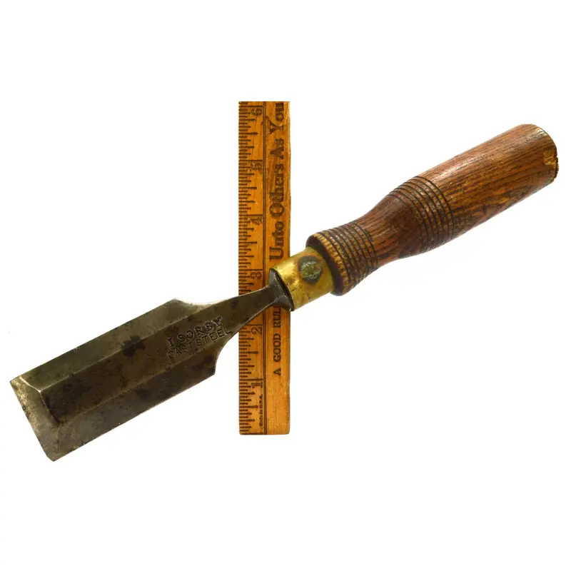 I. Sorby 1-1/2″ Beveled-Edge Chisel – Cast Steel Woodworking Tool with Dragon Logo Handle