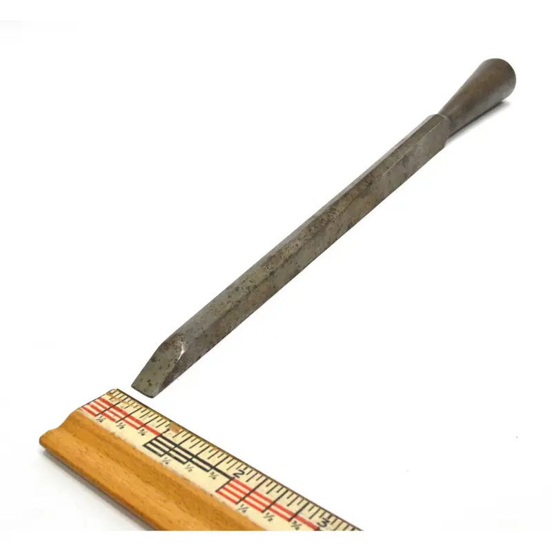 James Swan 3/8″ Mortise Chisel – Antique Socket-Type Tool with 8″ Blade