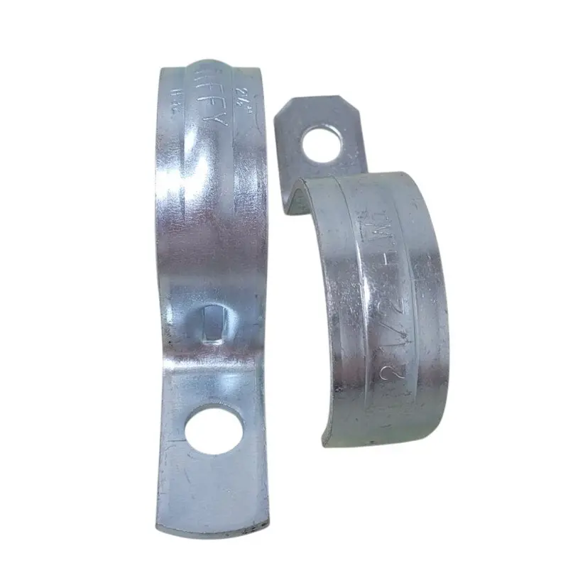 Jiffy H-32 EMT Pipe Straps – 2-Pack, 2.5-Inch Single-Hole Metal Fittings