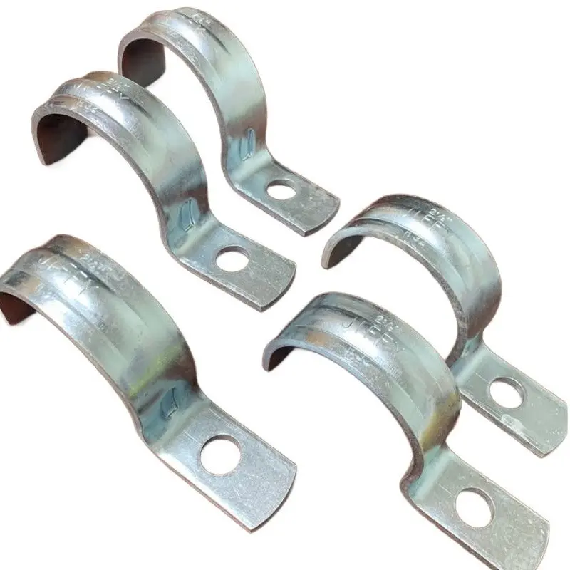 Jiffy H32 Metal Pipe Strap – 2.5-Inch One-Hole EMT Fitting, Open-Box Pack of 5