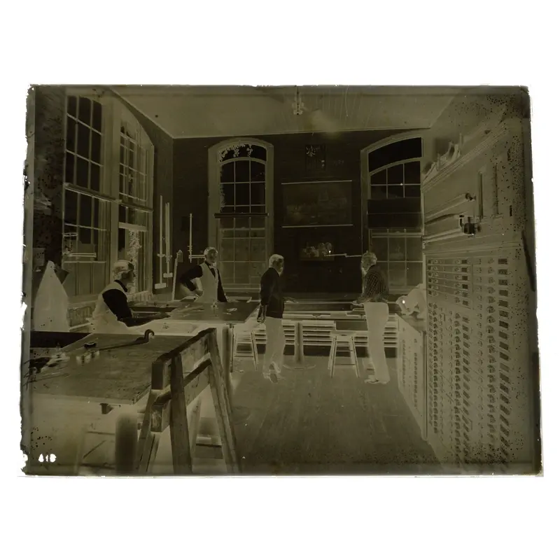 John Royle & Sons Glass Negative — Industrial Engineers and Machinists, 6.5″ × 8.5″