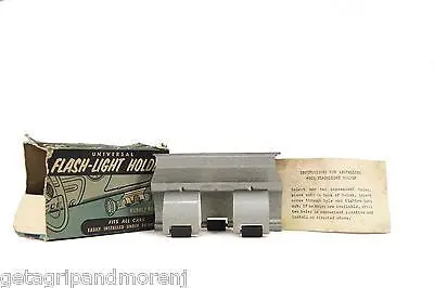 Kastar Universal Flashlight Holder – Antique Vintage Mount with Rubberized Rollers
