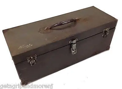 KENNEDY KITS  Metal Tool Box – Vintage Antique Fishing Box Hobby Box