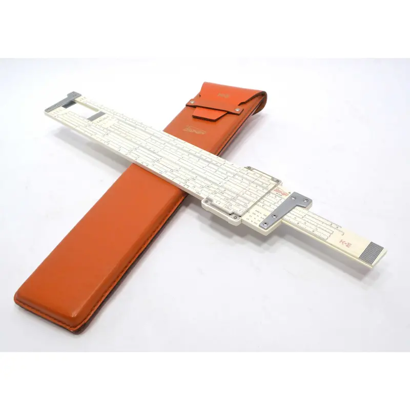 Keuffel & Esser Deci-Lon Slide Rule #68-1100 – Vintage 1961 Model in Original Leather Sleeve