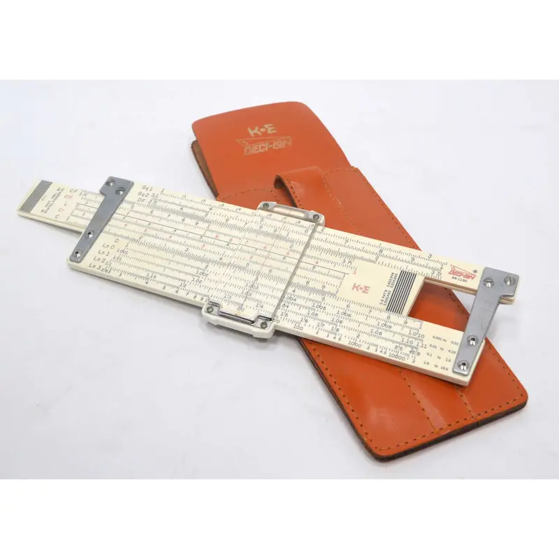 Keuffel & Esser Deci-Lon Slide Rule #68-1130 – Circa 1961, Leather Case Included