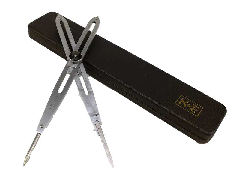 Keuffel & Esser Mark I Proportional Dividers (No. 55, 1866) – Satin Finish with Case & Guide
