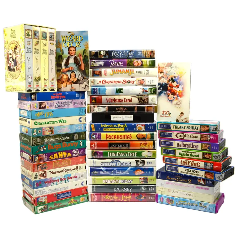 Kid-Focused VHS Lot — 47 Tapes Featuring Barney, Disney Studios, and Classic Children’s Shows