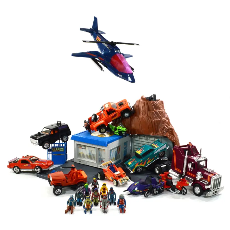Large Vintage Kenner M.A.S.K. Toy Lot – Includes Boulder Hill Playset, Switchblade, Rhino Figures & More
