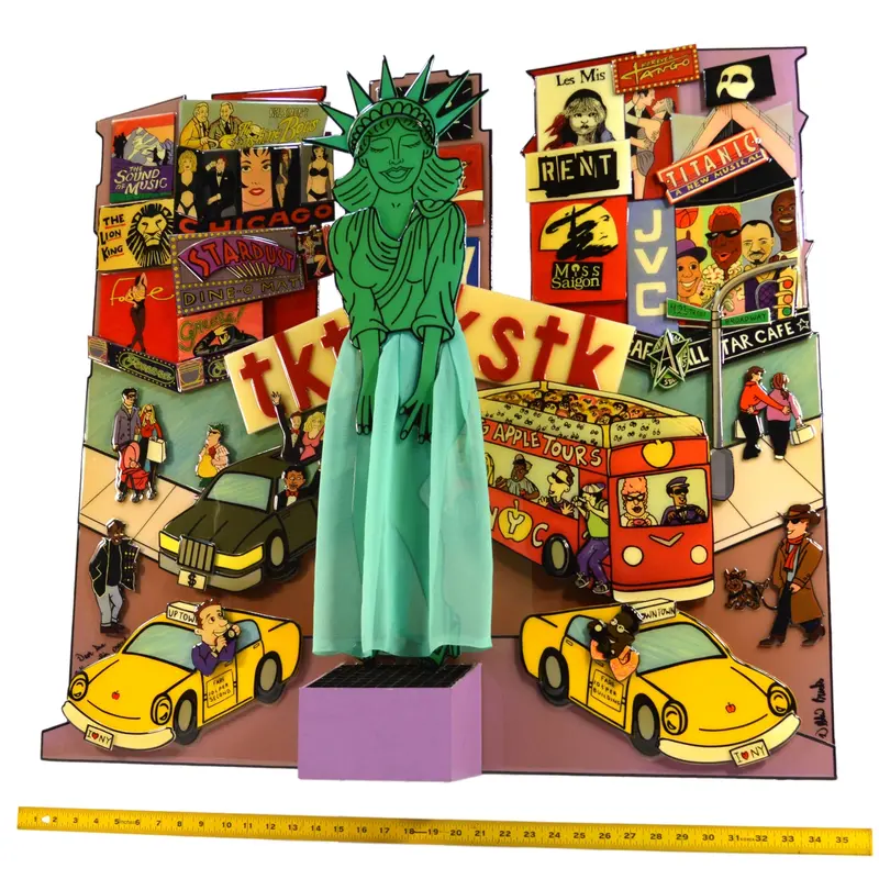 Limited-Edition Popmotion Wall Art by Debbie Brooks – Statue of Liberty, #122/250