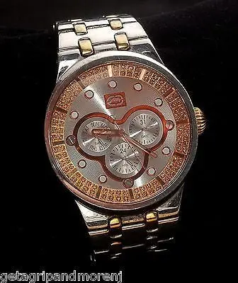 Marc Ecko Men’s Two-Tone Stainless Steel Chronograph Watch with Simulated Diamonds – E17507G1
