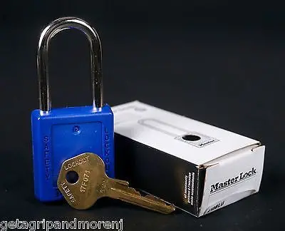 Master Lock 410BLU Zenex Blue Steel Shackle Padlock – Pack of 2, Brand New