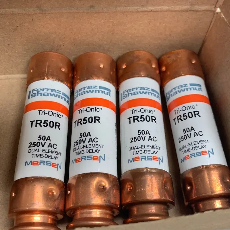 Mersen TR50R Tri-Onic Class RK5 Fuse – 50A, 250V, 4-Pack