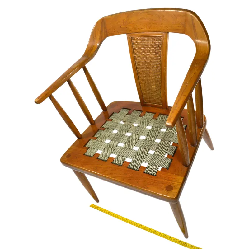 Mid-Century Tomlinson ‘Sophisticate’ Armchair – Walnut Frame with Curved Back