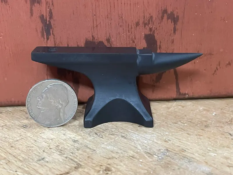 Miniature Black Resin Fidget Anvil — Tactile Desk Toy, 3D Printed for Stress Relief