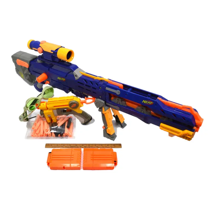 Nerf Longshot CS-6 Blaster Set: Includes C-307a Pull-Back Pistol & 30 Darts (Minor Issue)