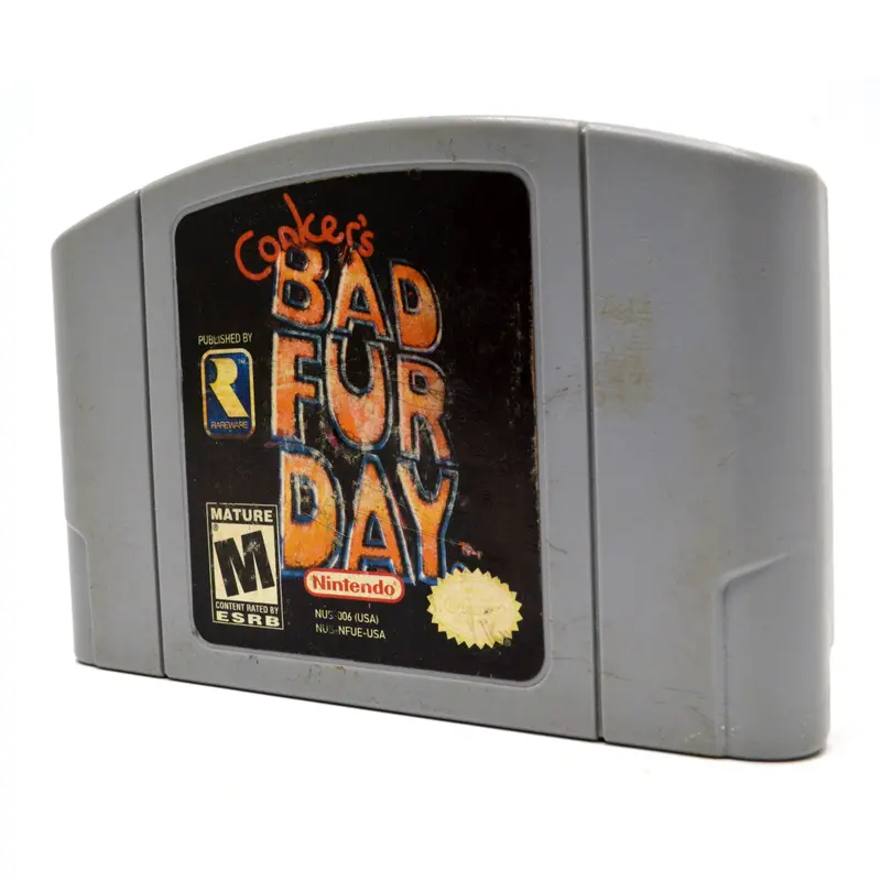 Nintendo 64 Game: Conker’s Bad Fur Day (Mature Rating), Tested & Fully Functional, Good to Very Good Condition