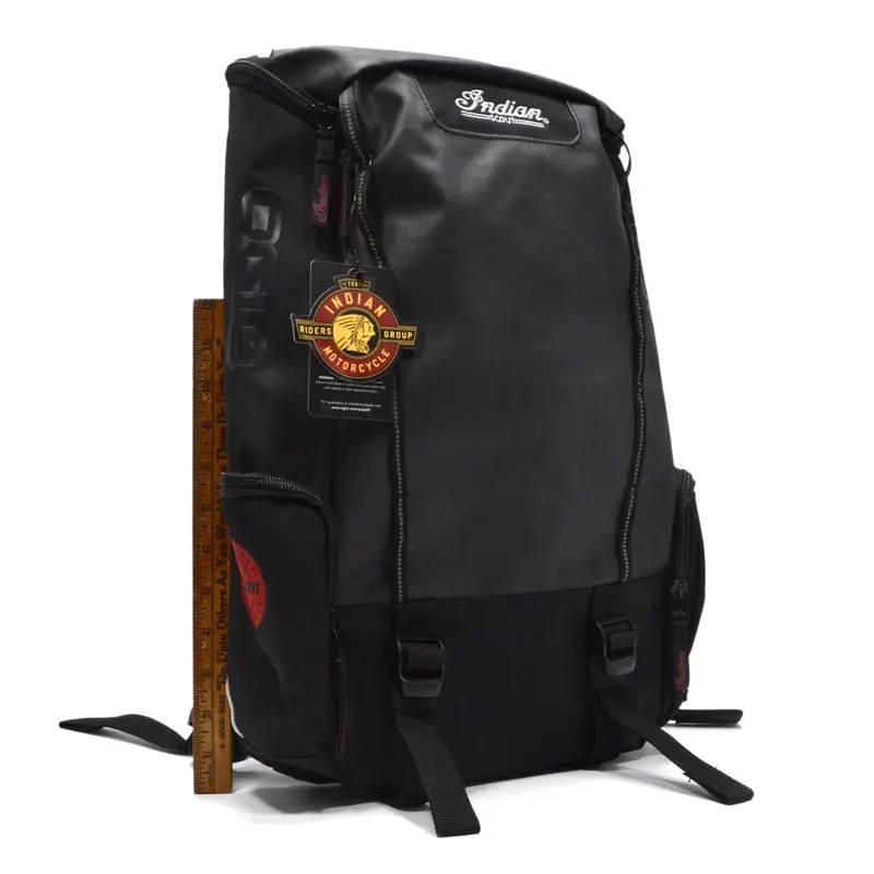Ogio Indian Scout Motorcycle Backpack – Black/Gray Laptop-Compatible Commuter Pack, New with Tags