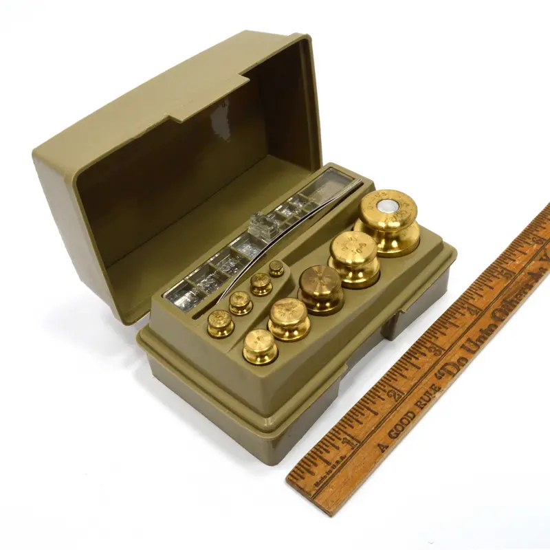 Ohaus Apothecary Scale – Partial Sto-A-Weigh Weight Set with Case, Vintage