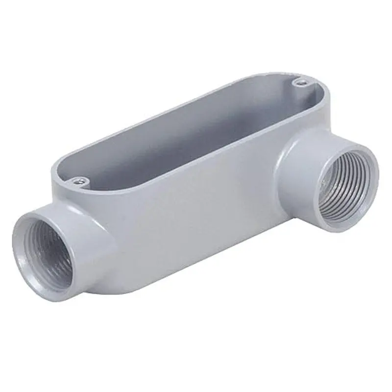 Open-Box 1.5″ Type LL Aluminum Elbow Hub Conduit Body – Outlet Style
