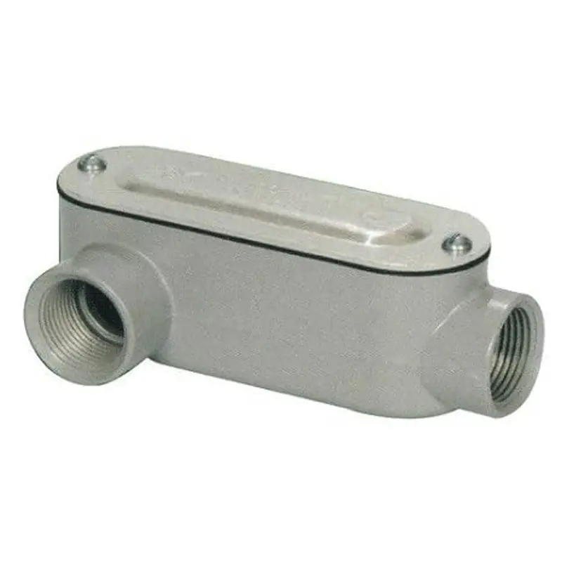Open-Box 3/4″ Type LR Threaded Aluminum Conduit Body – With Cover & Gasket