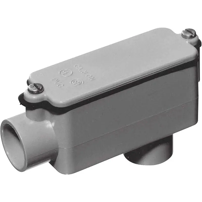 Open-Box Lamson Carlon 1.5″ PVC Type LB Conduit Body – E986H with Cover & Gasket