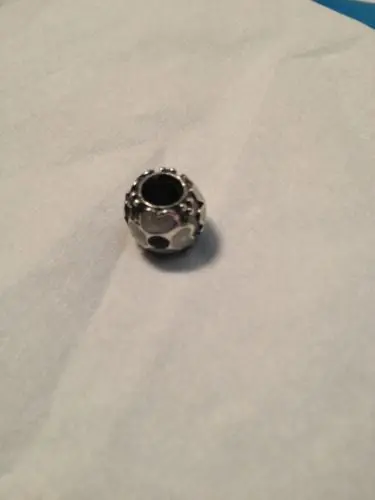 Pandora Sterling Silver Daisy Flower Pendant – Black and White Enamel