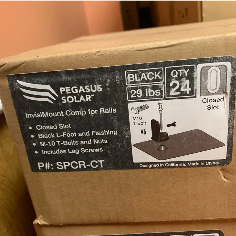 Pegasus SPCR-CT InvisiMount Composite Mounting Brackets — Case of 24, M10 T-Bolt Compatible