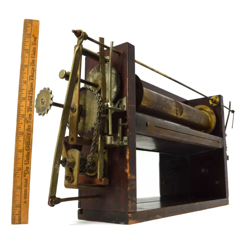 Player Piano Roller Drive Mechanism – Vintage Cylinder Gear Assembly for Restoration or Steampunk Use