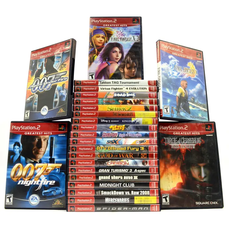 PlayStation 2 Game Collection – 24 Hit Titles: Final Fantasy, Tekken & Greatest Hits Editions